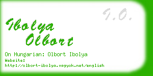 ibolya olbort business card